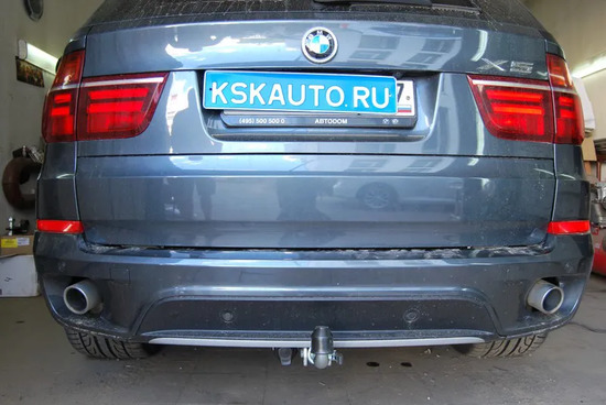 Фаркоп Galia оцинкованный для BMW X5 E70 (искл. M-пакет) 2007-2013. Быстросъемный крюк. Артикул B017C
