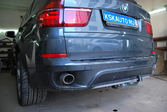 Фаркоп Galia оцинкованный для BMW X5 E70 (искл. M-пакет) 2007-2013. Быстросъемный крюк. Артикул B017C