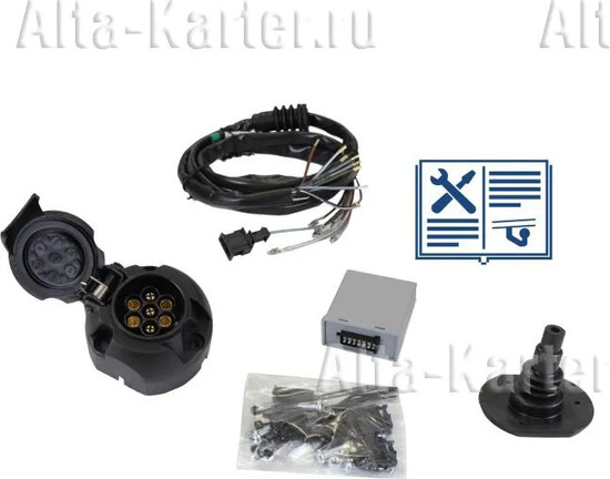 Штатная электрика фаркопа Rameder (полный комплект) 7-полюсная для Audi A4 B8 2007-2015. Артикул 107036