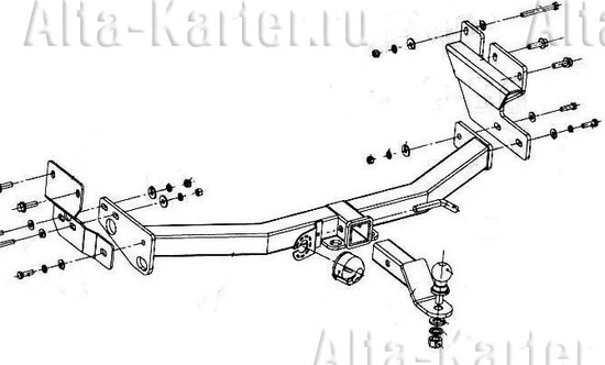 Фаркоп Bizon для Isuzu D-MAX II 2012-2020. Быстросъемный крюк. Артикул FA 0996-E