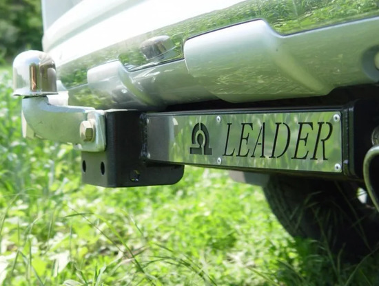 Фаркоп Лидер-Плюс для Toyota Land Cruiser Prado 120 2002-2009 (с накладкой из нерж. стали). Фланцевое крепление. Артикул T113-F(N)