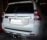 Фаркоп Лидер-Плюс для Toyota Land Cruiser Prado 120 2002-2009 (с накладкой из нерж. стали). Фланцевое крепление. Артикул T113-F(N)