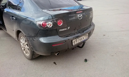 Фаркоп Лидер-Плюс для Mazda 3 I хэтчбек, седан 2004-2008. Артикул M303-A