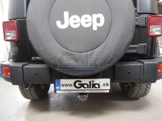 Фаркоп Galia оцинкованный для Jeep Wrangler JK 2007-2018. Быстросъемный крюк. Артикул J008C