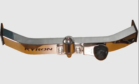 Фаркоп Baltex для SsangYong Kyron 2005-2015 с нержавеющей накладкой. Фланцевое крепление. Артикул SS03E