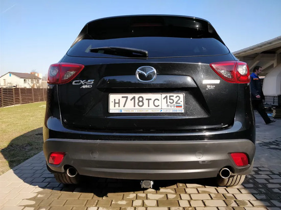 Фаркоп Galia оцинкованный для Mazda CX-5 I 2012-2017. Быстросъемный крюк. Артикул M129C