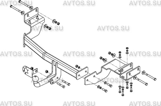 Фаркоп AvtoS для Kia Sorento III (Prime) дизель 2014-2020. Артикул KI 31