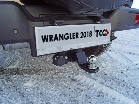 Фаркоп ТСС оцинкованный под американский квадрат для Jeep Wrangler JL 5D (2.0T) 2018-2022. Артикул TCU00134N