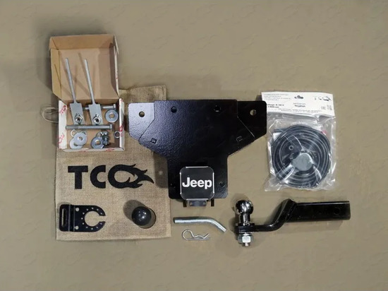Фаркоп ТСС оцинкованный под американский квадрат для Jeep Wrangler JL 5D (2.0T) 2018-2022. Артикул TCU00134N