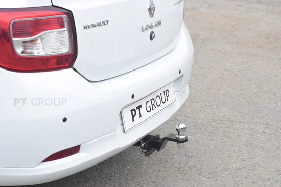 Фаркоп PT Group для Renault Logan II 2014-2022 Седан. Быстросъемный крюк. Артикул 07031501