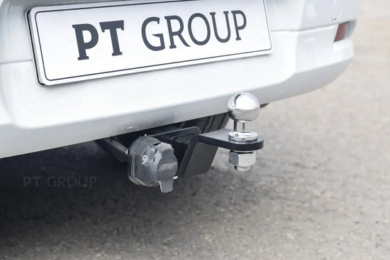 Фаркоп PT Group для Renault Logan II 2014-2022 Седан. Быстросъемный крюк. Артикул 07031501