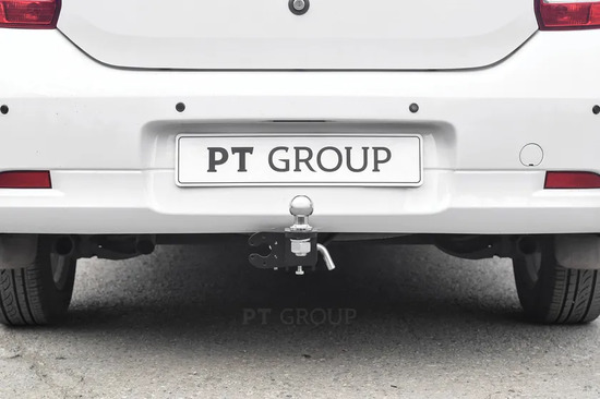 Фаркоп PT Group для Renault Logan II 2014-2022 Седан. Быстросъемный крюк. Артикул 07031501