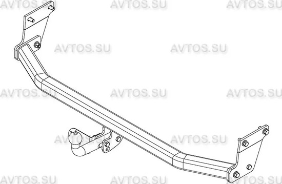 Фаркоп AvtoS для Kia Rio III хетчбек 2011-2017. Артикул KI 29