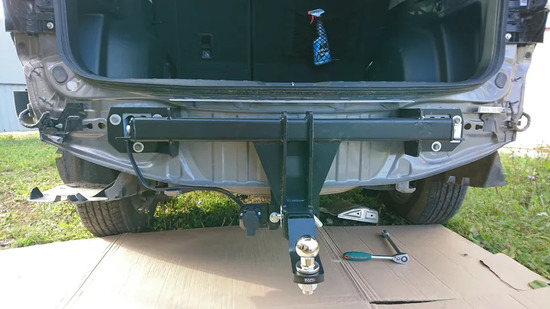 Фаркоп ТСС оцинкованный под американский квадрат для Subaru Forester V (S5) 2018-2022. Артикул TCU00133