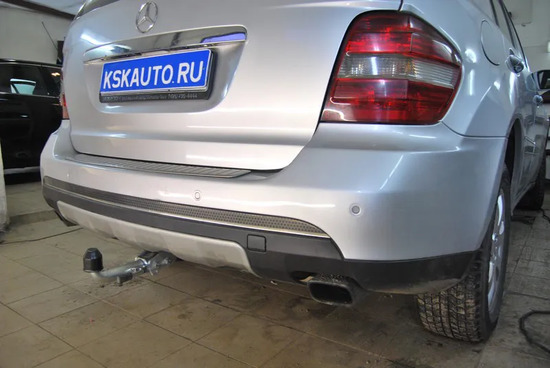 Фаркоп Galia оцинкованный для Mercedes-Benz GL-Класс X166 2012-2016 (кроме AMG). Быстросъемный крюк. Артикул M115C