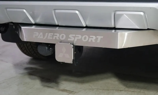 Фаркоп ТСС под американский квадрат для Mitsubishi Pajero Sport III рестайлинг 2021-2022. Артикул TCU00280