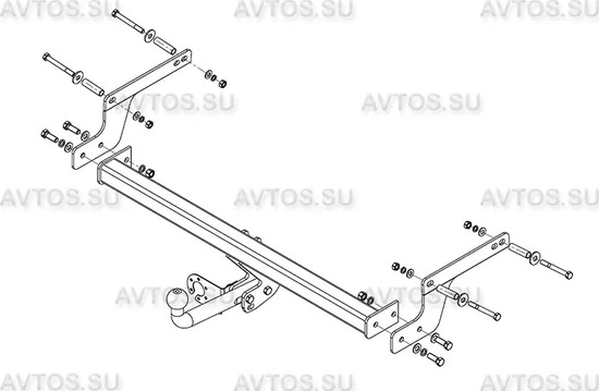 Фаркоп AvtoS для Renault Duster I до рестайлинга 2010-2015. Артикул RN 13