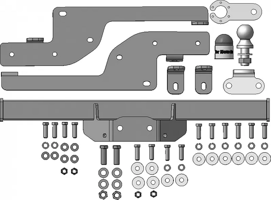 Фаркоп Мотодор для Nissan NV400 автобус, фургон 2011-2022. Артикул 91716-FE