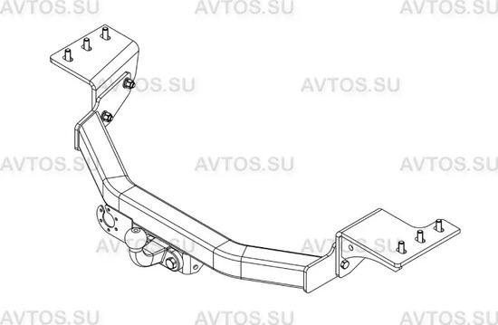 Фаркоп AvtoS для Toyota Fortuner II 2018-2022. Фланцевое крепление. Артикул TY 46