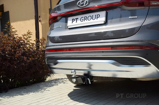 Фаркоп PT Group под американский квадрат для Hyundai Santa Fe IV рестайлинг 2020-2022. Артикул HSF-21-991101.22