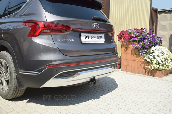Фаркоп PT Group под американский квадрат для Hyundai Santa Fe IV рестайлинг 2020-2022. Артикул HSF-21-991101.22