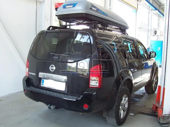 Фаркоп Galia оцинкованный для Nissan Pathfinder R51 2005-2014. Быстросъемный крюк. Артикул N041C