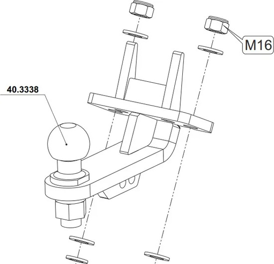 Фаркоп Sheriff для Land Rover Range Rover Sport I до рестайлинга 2005-2009. Артикул 3338