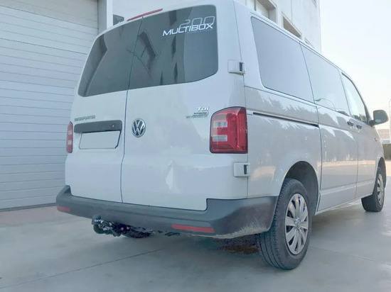 Фаркоп Aragon (быстросъемный крюк, горизонтальное крепление) для Volkswagen Transporter T5 2003-2015.. Артикул E6706DS