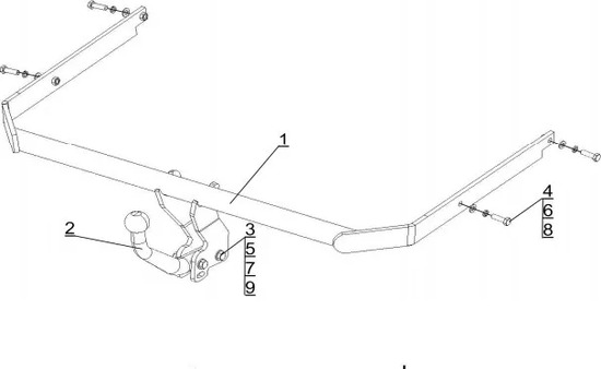 Фаркоп Baltex для Ford Focus II хэтчбек 2004-2011. Артикул FF01