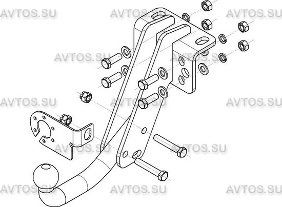 Фаркоп AvtoS для УАЗ Пикап. Артикул UAZ-06