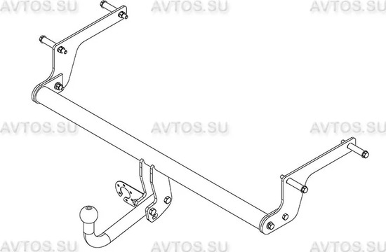 Фаркоп AvtoS для Nissan Terrano III 2014-2022. Артикул NS 28