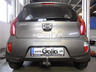 Фаркоп Galia оцинкованный для Kia Picanto II 2011-2017. Быстросъемный крюк. Артикул K036C
