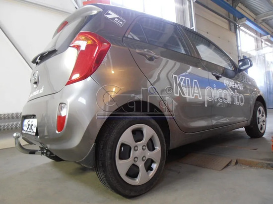 Фаркоп Galia оцинкованный для Kia Picanto II 2011-2017. Быстросъемный крюк. Артикул K036C