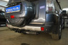 Фаркоп Bizon для Mitsubishi Pajero IV 2006-2022 с накладкой из нержавеющей стали. Артикул FA 0978-E(N)