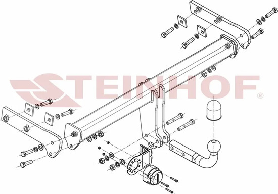 Фаркоп Steinhof для Volvo XC70 II 2007-2016. Артикул V-294