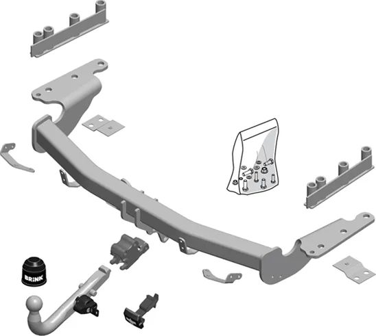 Фаркоп Brink (Thule) для Land Rover Discovery Sport (LC550) 4WD 5 мест. 2014-2019 Быстросъемный крюк. Артикул 596800