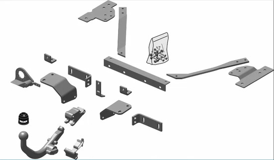 Фаркоп Brink (Thule) для Volvo V50 2004-2012 (вкл. R-Design). Быстросъемный крюк. Артикул 431400