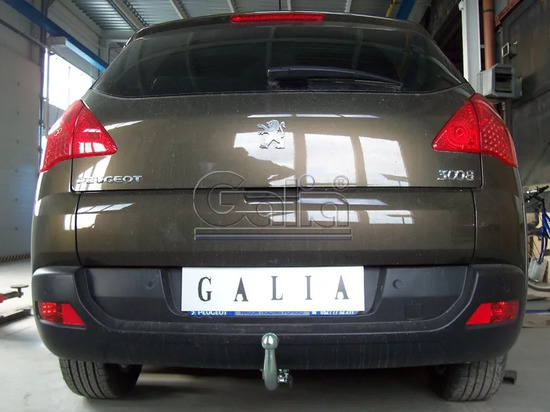 Фаркоп Galia оцинкованный для Peugeot 3008 I (искл. Hybrid) 2009-2016. Быстросъемный крюк. Артикул P040C