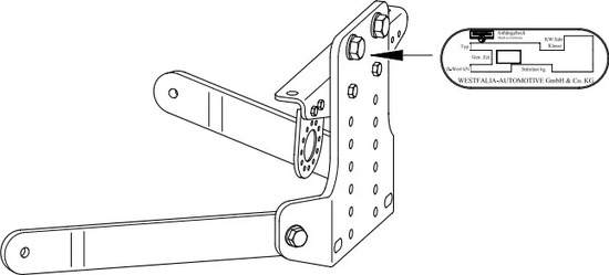 Фаркоп Westfalia для Land Rover Defender 90 1998-2022. Фланцевое крепление. Артикул 323048600001