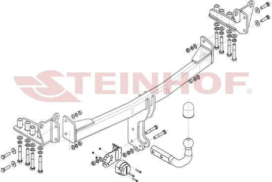 Фаркоп Steinhof для Land Rover Range Rover Evoque II (L551), вкл. AdBlue 2018-2022. Артикул L-120