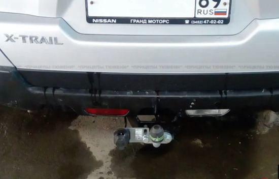 Фаркоп Лидер-Плюс для Nissan X-Trail T31 2007-2014. Фланцевое крепление. Артикул N103-F