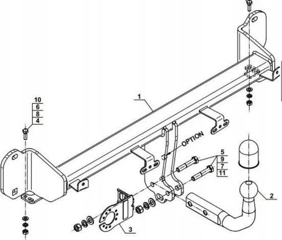 Фаркоп Steinhof для BMW 3 G20, G21 2019-2022. Артикул B-090