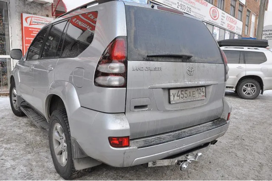 Фаркоп Baltex для Toyota Land Cruiser Prado 150 2009-2022 (с декор. пластиной) Фланцевое крепление. Артикул Y13A