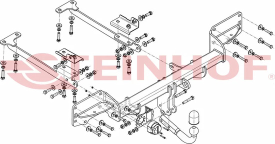 Фаркоп Steinhof для Land Rover Range Rover IV (L405) 2012-2022. Артикул L-114