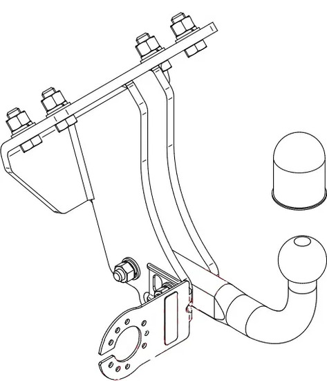 Фаркоп Steinhof для Mercedes-Benz G-Класс II W461, W463 1990-2018. Артикул M-162