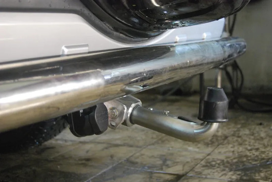 Фаркоп Galia оцинкованный для Mitsubishi Pajero IV 2006-2022. Быстросъемный крюк. Артикул M082C