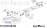 Фаркоп Westfalia для Opel Meriva B 2010-2018 (искл. а/м с Flex-Fix). Быстросъемный крюк. Артикул 314392600001