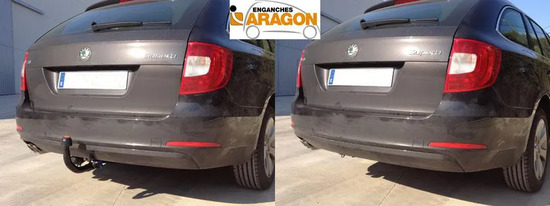 Фаркоп Aragon (быстросъемный крюк, вертикальное крепление) для Skoda Superb II Combi 2010-2015. Артикул E5906AV