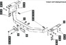 Фаркоп Baltex оцинкованный для Toyota Land Cruiser Prado 150 Black Onyx 2020-2022. Фланцевое крепление. Артикул 249475