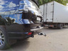 Фаркоп Bizon для Toyota Land Cruiser Prado 120 2002-2009 с накладкой из нержавеющей стали. Быстросъемный крюк. Артикул FA 1009-E(N)